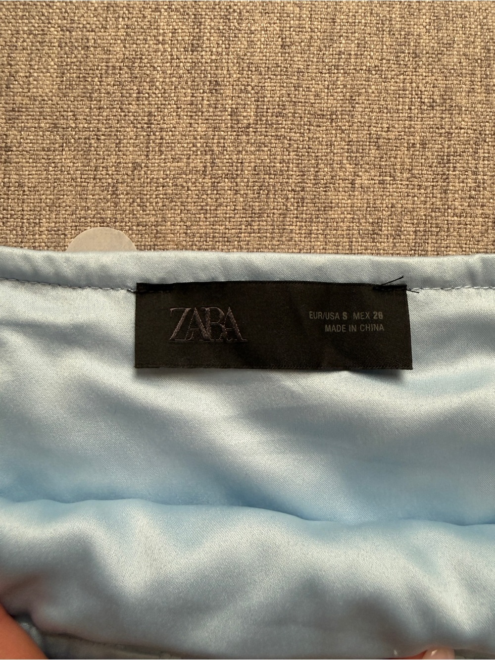 Zara Light Blue Sequin Mini Skirt - Picture 4 of 6